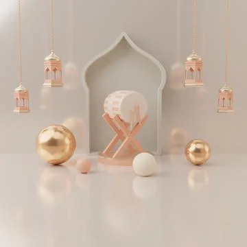 3d rendering Eid al fitr or ramadan sale banner social media instagram post t Illustrazione stock