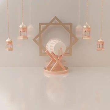 3d rendering Eid al fitr or ramadan sale banner social media instagram post t Stock Illustration