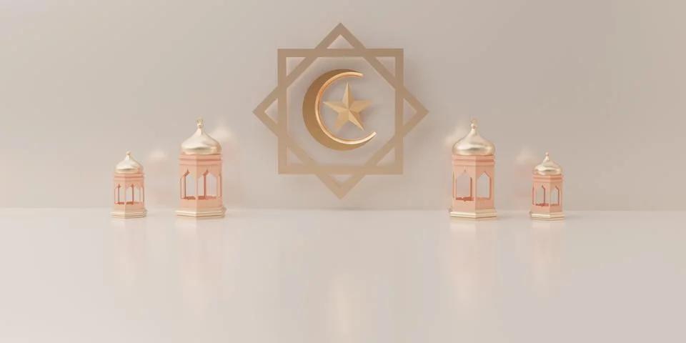 3d rendering Eid al fitr or ramadan sale banner social media instagram post t Stock Illustration