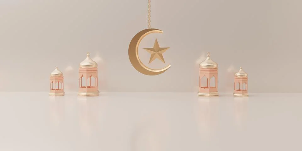 3d rendering Eid al fitr or ramadan sale banner social media instagram post t Stock Illustration