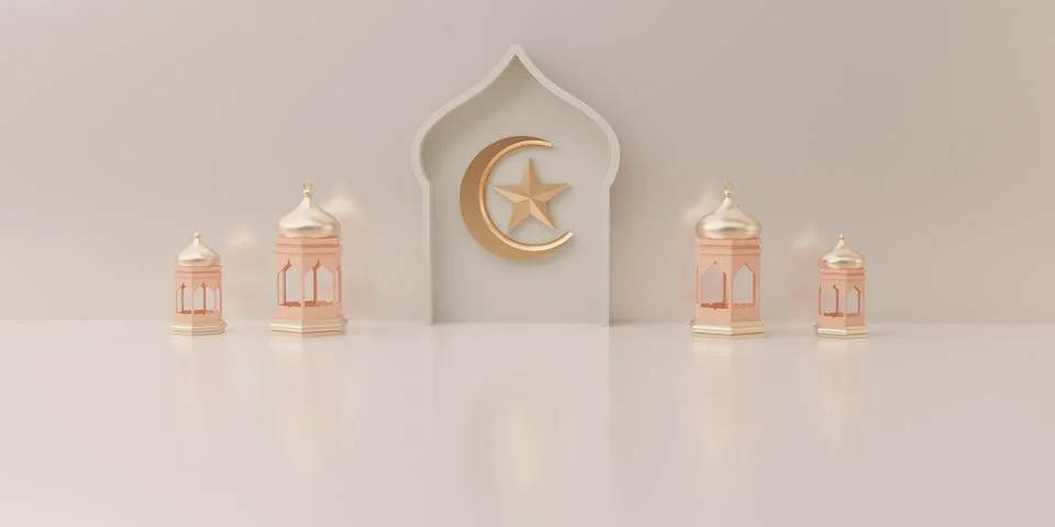 3d rendering Eid al fitr or ramadan sale banner social media instagram post t Stock Illustration