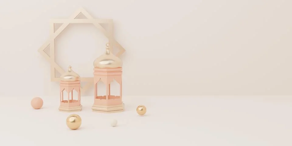 3d rendering Eid al fitr or ramadan sale banner social media instagram post t Stock Illustration