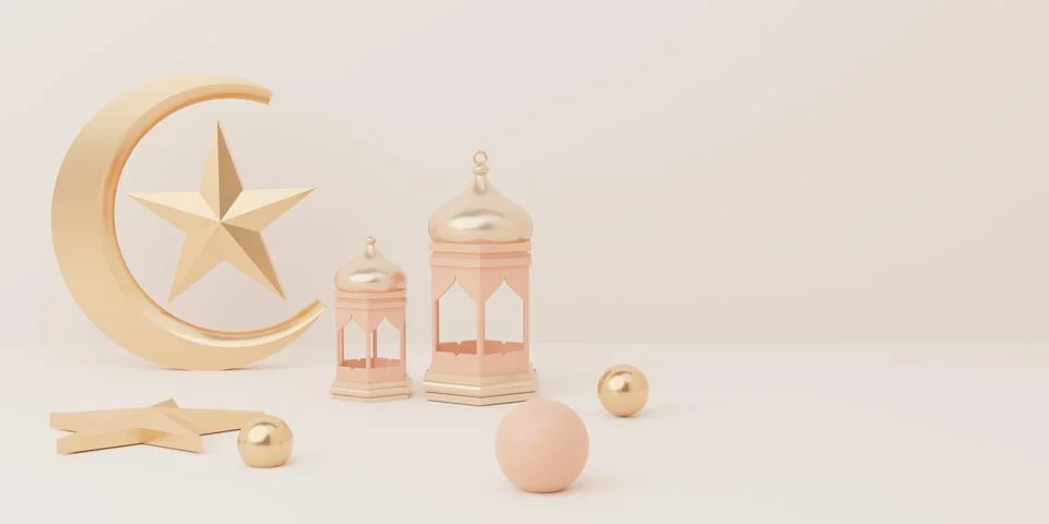 3d rendering Eid al fitr or ramadan sale banner social media instagram post t Illustrazione stock