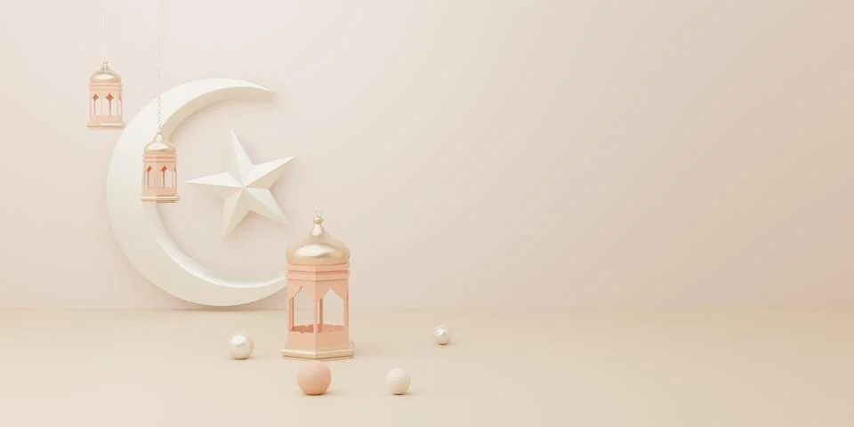 3d rendering Eid al fitr or ramadan sale banner social media instagram post t Stock Illustration