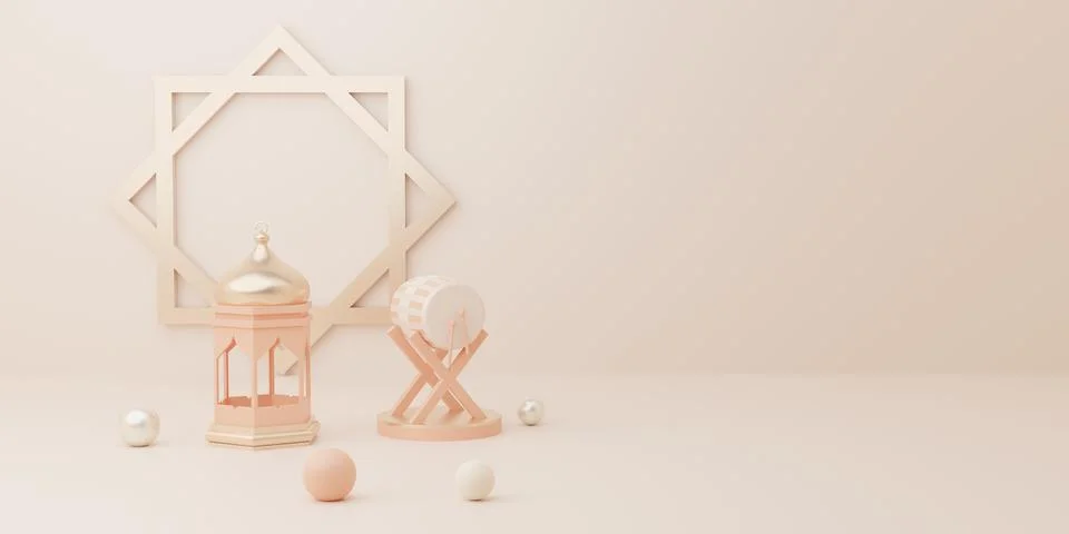 3d rendering Eid al fitr or ramadan sale banner social media instagram post t Stock Illustration