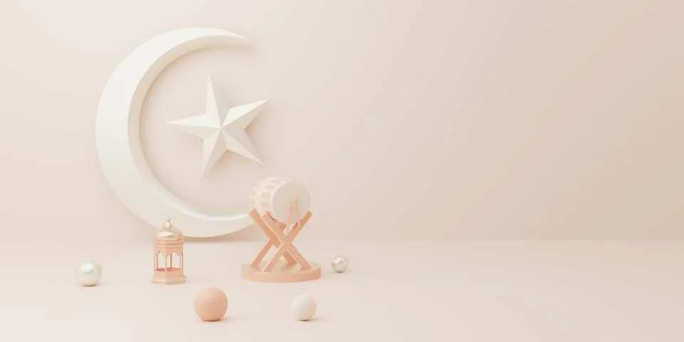 3d rendering Eid al fitr or ramadan sale banner social media instagram post t Stock Illustration