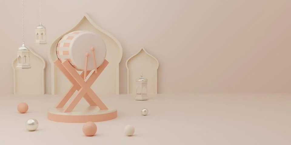 3d rendering Eid al fitr or ramadan sale banner social media instagram post t Stock Illustration