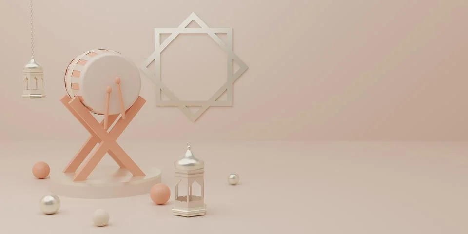 3d rendering Eid al fitr or ramadan sale banner social media instagram post t Stock Illustration