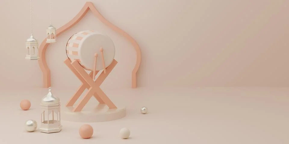 3d rendering Eid al fitr or ramadan sale banner social media instagram post t Stock Illustration