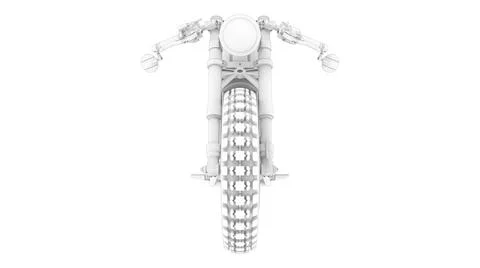 3D rendering of an electric motorcycle motor bike computer model on white 스톡 일러스트