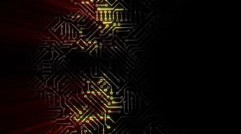 3D rendering of an electrical pulse in a microcircuit Stock-Illustration