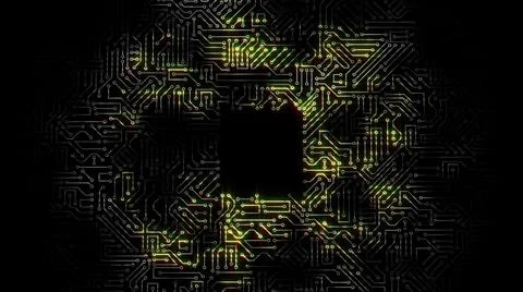 3D rendering of an electrical pulse in a microcircuit Stock Illustration