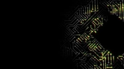 3D rendering of an electrical pulse in a microcircuit イラスト素材