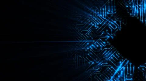 3D rendering of an electrical pulse in a microcircuit Stock Illustration