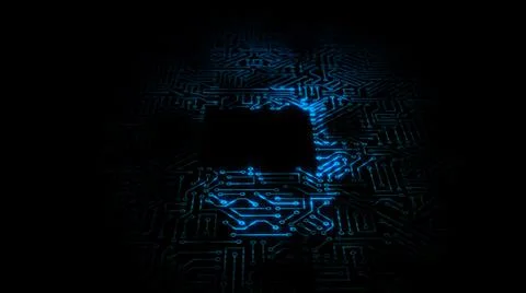 3D rendering of an electrical pulse in a microcircuit Stock Illustration
