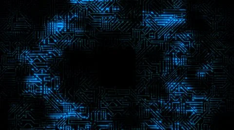 3D rendering of an electrical pulse in a microcircuit Stock Illustration
