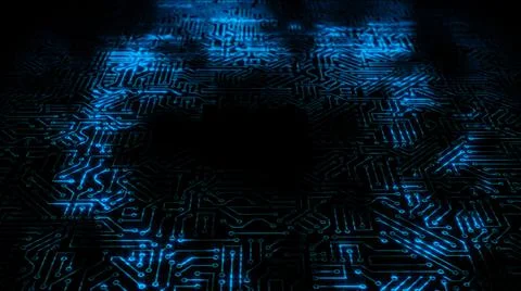 3D rendering of an electrical pulse in a microcircuit 스톡 일러스트