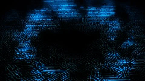 3D rendering of an electrical pulse in a microcircuit Stock Illustration