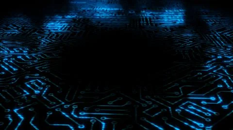 3D rendering of an electrical pulse in a microcircuit イラスト素材