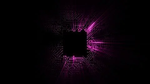 3D rendering of an electrical pulse in a microcircuit イラスト素材