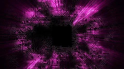 3D rendering of an electrical pulse in a microcircuit Stock Illustration