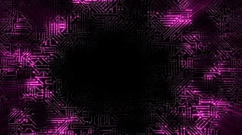 3D rendering of an electrical pulse in a microcircuit Illustrazione stock