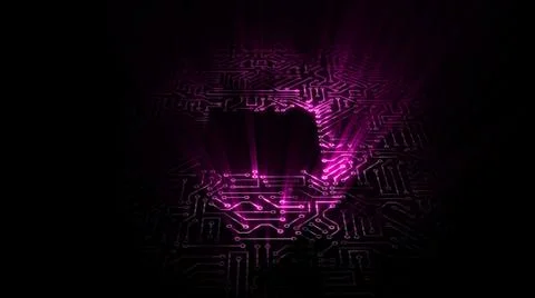 3D rendering of an electrical pulse in a microcircuit Stock Illustration