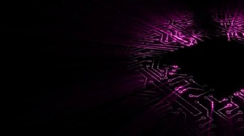 3D rendering of an electrical pulse in a microcircuit 스톡 일러스트