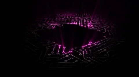 3D rendering of an electrical pulse in a microcircuit 스톡 일러스트