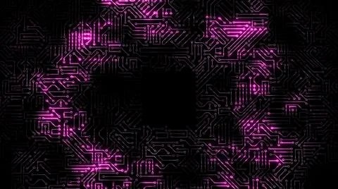 3D rendering of an electrical pulse in a microcircuit 스톡 일러스트