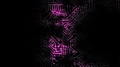 3D rendering of an electrical pulse in a microcircuit イラスト素材