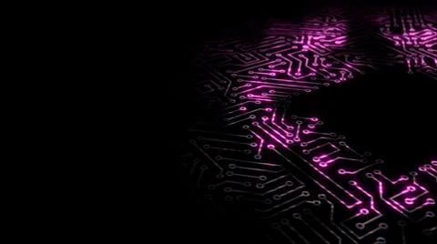 3D rendering of an electrical pulse in a microcircuit 스톡 일러스트