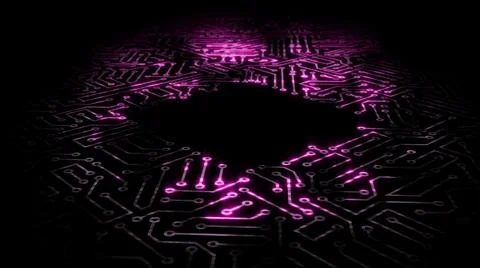 3D rendering of an electrical pulse in a microcircuit 스톡 일러스트