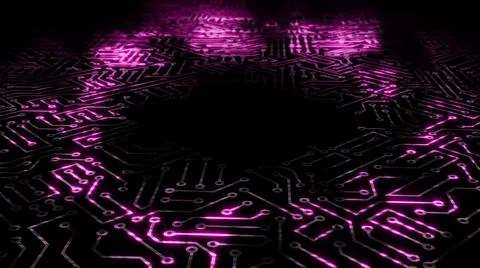 3D rendering of an electrical pulse in a microcircuit 스톡 일러스트
