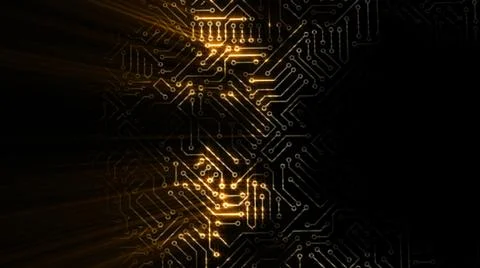 3D rendering of an electrical pulse in a microcircuit イラスト素材