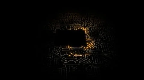 3D rendering of an electrical pulse in a microcircuit Stock Illustration