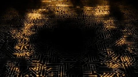 3D rendering of an electrical pulse in a microcircuit 스톡 일러스트