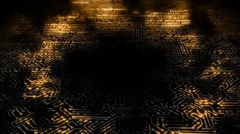 3D rendering of an electrical pulse in a microcircuit Stock Illustration