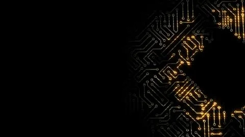 3D rendering of an electrical pulse in a microcircuit Stock Illustration