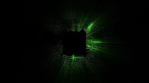 3D rendering of an electrical pulse in a microcircuit Stock Illustration