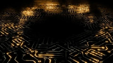 3D rendering of an electrical pulse in a microcircuit Stock Illustration