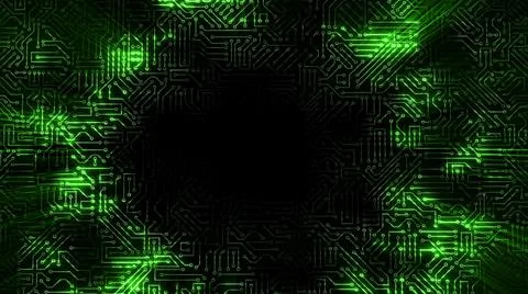 3D rendering of an electrical pulse in a microcircuit Stock Illustration