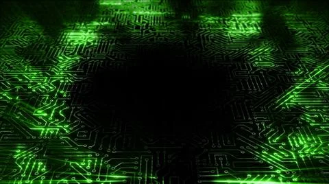 3D rendering of an electrical pulse in a microcircuit 스톡 일러스트