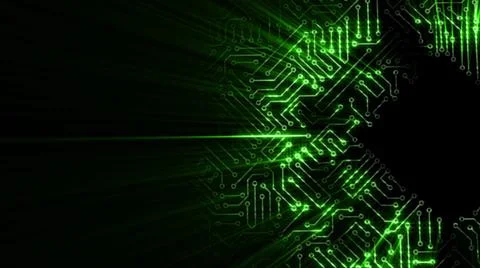 3D rendering of an electrical pulse in a microcircuit Stock Illustration