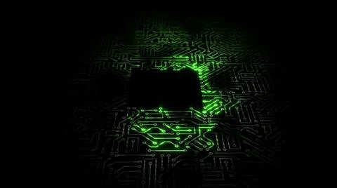 3D rendering of an electrical pulse in a microcircuit 스톡 일러스트