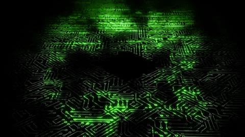 3D rendering of an electrical pulse in a microcircuit Stock Illustration