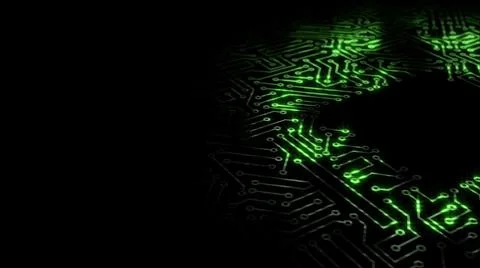 3D rendering of an electrical pulse in a microcircuit 스톡 일러스트
