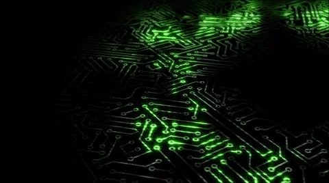 3D rendering of an electrical pulse in a microcircuit 스톡 일러스트
