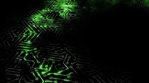 3D rendering of an electrical pulse in a microcircuit Stock Illustration