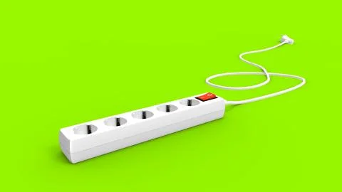 3d rendering of a electricity socket isolated in a bright studio background Stock Illustration